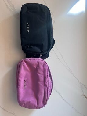 Athleta All About Crossbody Belt Bag Set of 2 in Black and Purple